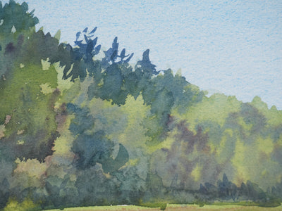 Salomon Alfred BOISECQ : La rivière de Saint-Maurice, Aquarelle originale signée