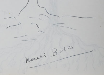 Henri BOSCO : L'arbre sous l'étoile, Autographe et dessin original signé