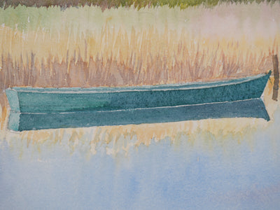Salomon Alfred BOISECQ : Le Marais de Grande Brière, Aquarelle originale signée