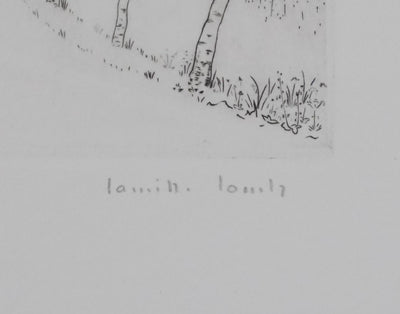 Camille COMBE : Sur le chemin des arbres, Gravure originale signée