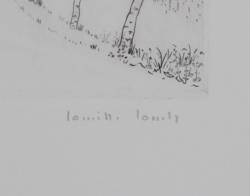 Camille COMBE : Sur le chemin des arbres, Gravure originale signée