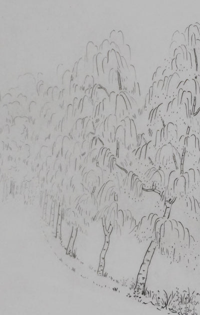 Camille COMBE : Sur le chemin des arbres, Gravure originale signée