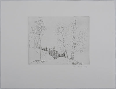 Camille COMBE : Trames végétales, Gravure originale signée