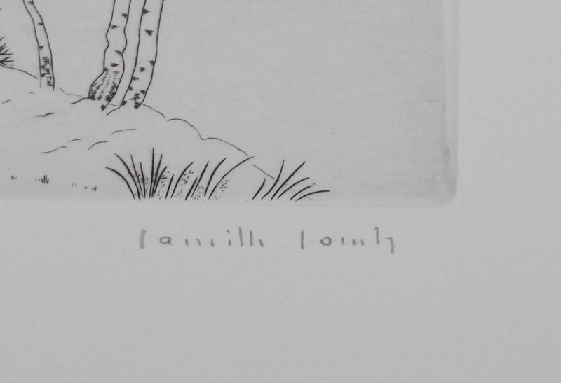 Camille COMBE : Trames végétales, Gravure originale signée