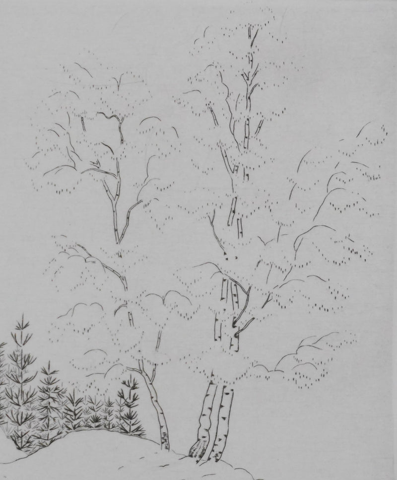 Camille COMBE : Trames végétales, Gravure originale signée