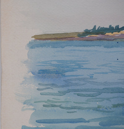 Salomon Alfred BOISECQ : L'Ile d'Arz, Aquarelle originale signée