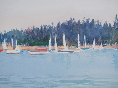Salomon Alfred BOISECQ : L'Ile d'Arz, Aquarelle originale signée
