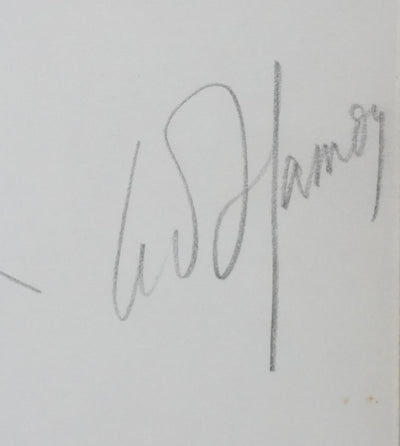 Léon HAMON : L'arbre en coeur, Autographe et dessin original signée