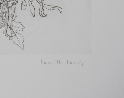 Camille COMBE : Danse florale, Gravure originale signée