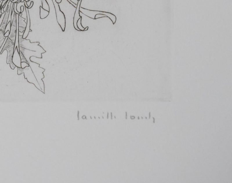 Camille COMBE : Danse florale, Gravure originale signée