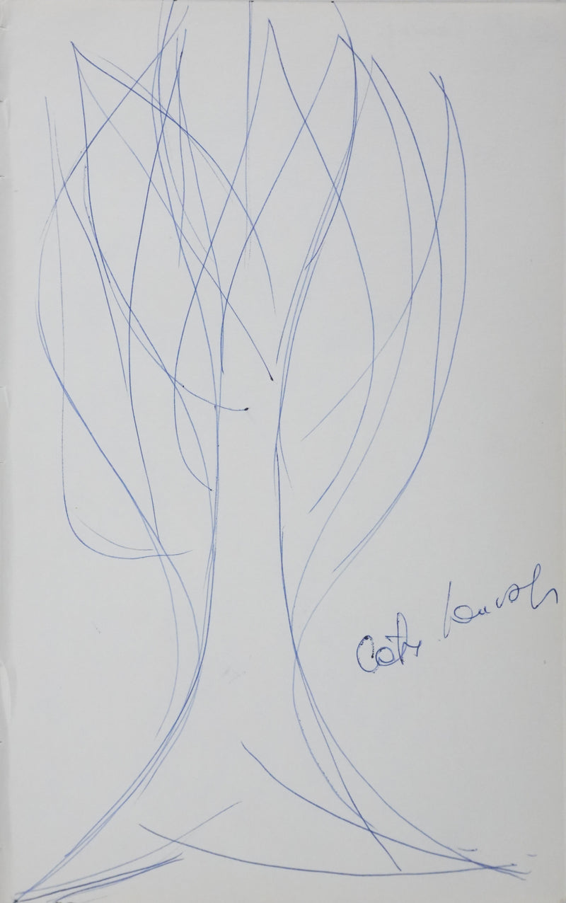 Catherine SAUVAGE : Les lianes bleues, Autographe et dessin original signée