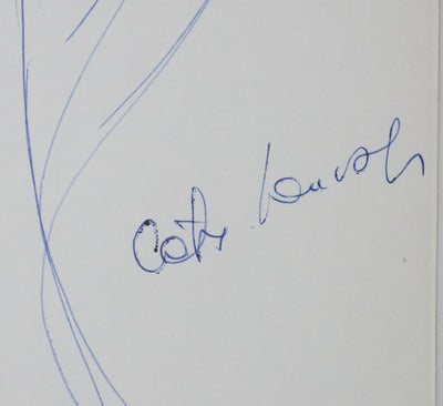 Catherine SAUVAGE : Les lianes bleues, Autographe et dessin original signée