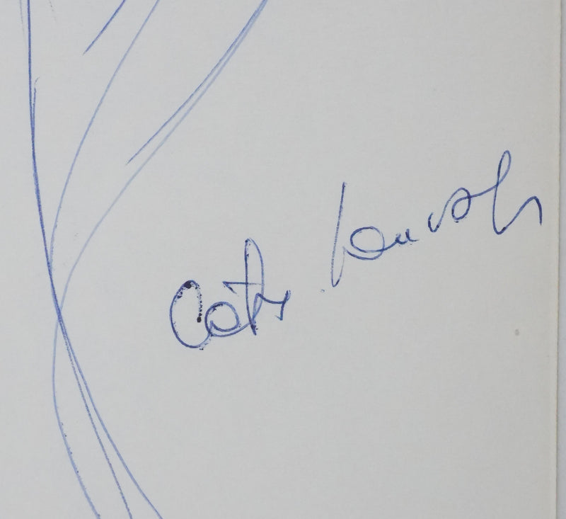 Catherine SAUVAGE : Les lianes bleues, Autographe et dessin original signée
