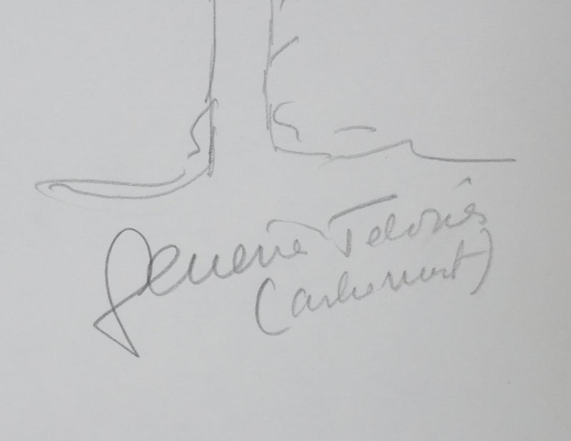 Geneviève TABOUIS : Arbre muet, Autographe et dessin original signée