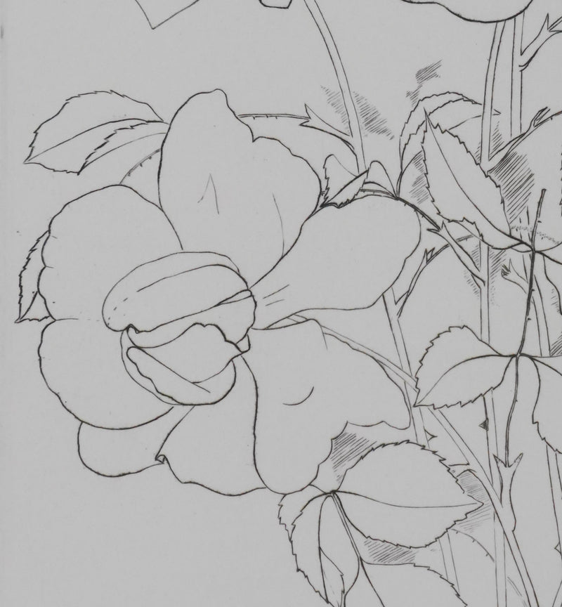 Camille COMBE : Éclats de pétales, Gravure originale signée