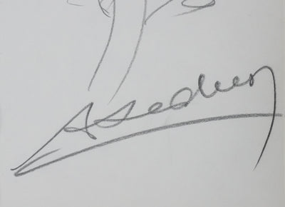 André LEDUCQ : L'arbre qui roule, Autographe et dessin original signée