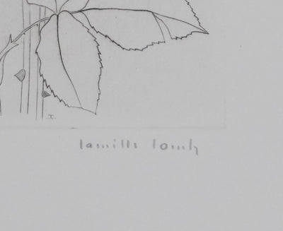 Camille COMBE : Éternelles roses, Gravure originale signée