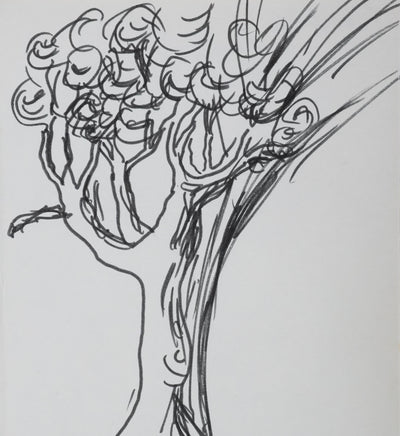 François DE CLOSETS : La noirceur de l'arbre, Autographe et dessin original signé