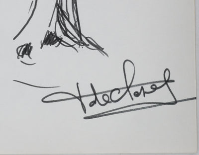 François DE CLOSETS : La noirceur de l'arbre, Autographe et dessin original signé