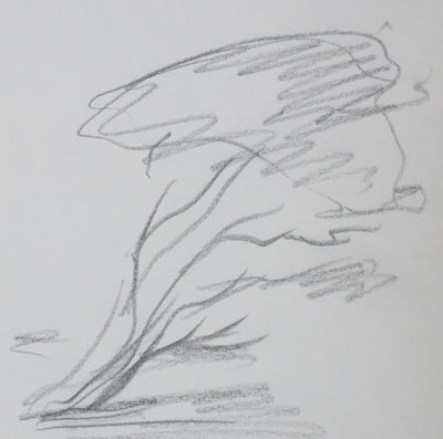 Arno BREKER : La tempête, Autographe et dessin original signée