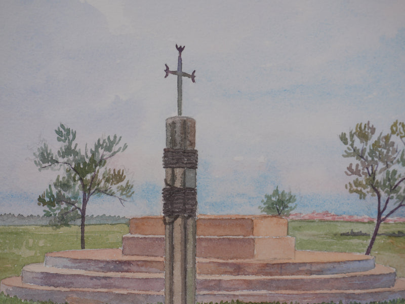 Salomon Alfred BOISECQ : Troupeau en Camargue, Aquarelle originale signée
