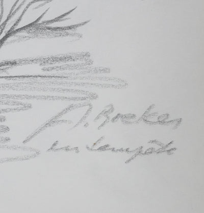 Arno BREKER : La tempête, Autographe et dessin original signée