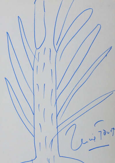 Lucie FAURE : L'arbre à carreaux, Autographe et dessin original signé