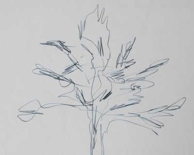 Denis DE ROUGEMONT : L'arbre bas, Autographe et dessin original signé