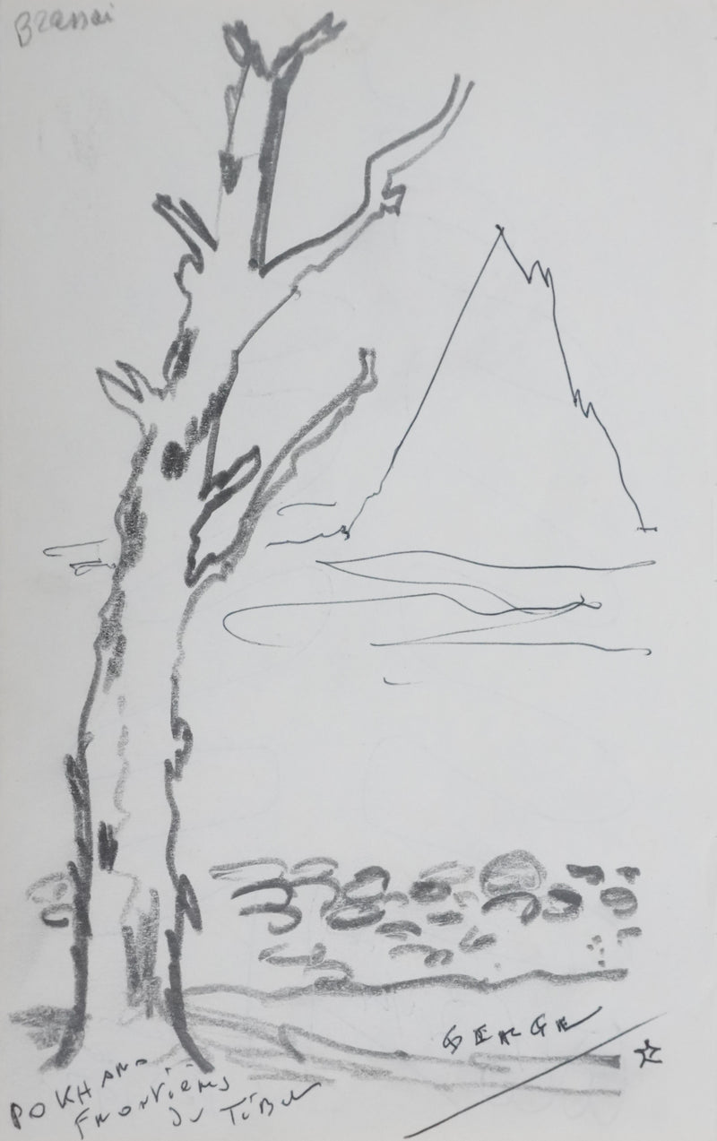 BRASSAI (Gyula HALÁSZ) : Les serpents sur nos têtes, Dessin original signé