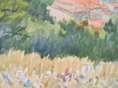 Salomon Alfred BOISECQ : Vue sur les toits provençaux, Aquarelle originale (photo de détail 6) - Crédit photo : Galerie Art.Paris