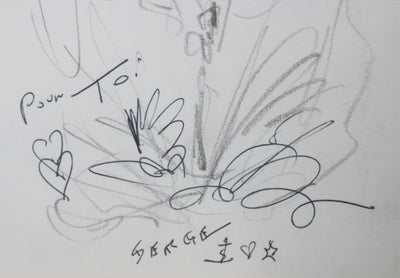 SERGE : La fleur des champs, Dessin original signé