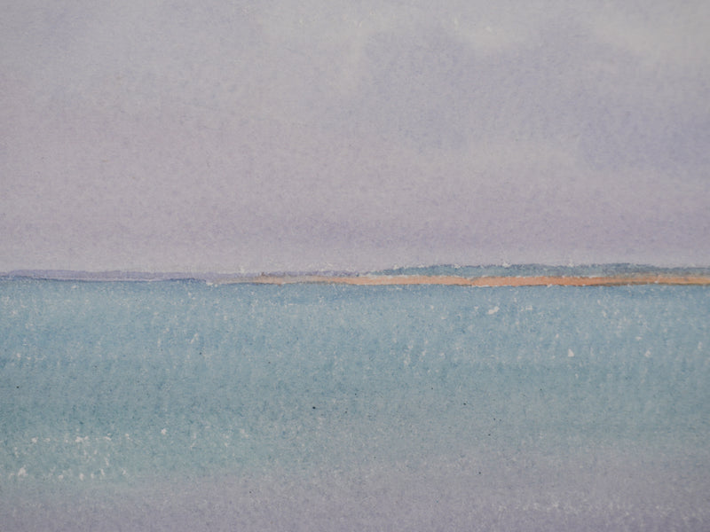 Salomon Alfred BOISECQ : La plage aux roches, Aquarelle originale signée
