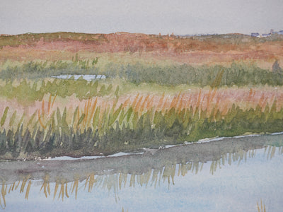 Salomon Alfred BOISECQ : Les environs de Batz, Aquarelle originale signée