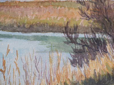Salomon Alfred BOISECQ : Les environs de Batz, Aquarelle originale signée