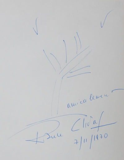 France CLIDAT : L'envolée de l'arbre, Autographe et dessin original signé