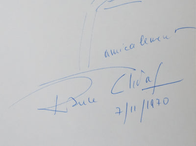 France CLIDAT : L'envolée de l'arbre, Autographe et dessin original signé