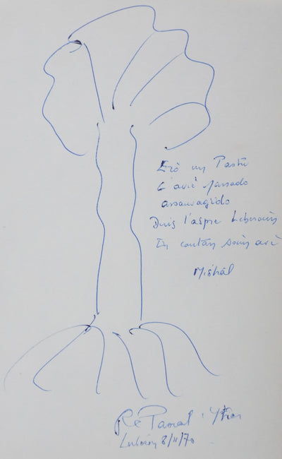Pascal YTIER : L'arbre dessiné, Autographe et dessin original signé