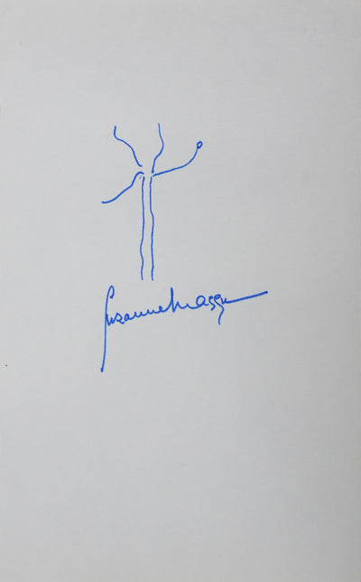 Suzanne MASSU : L'arbre émotif, Autographe et dessin original signé