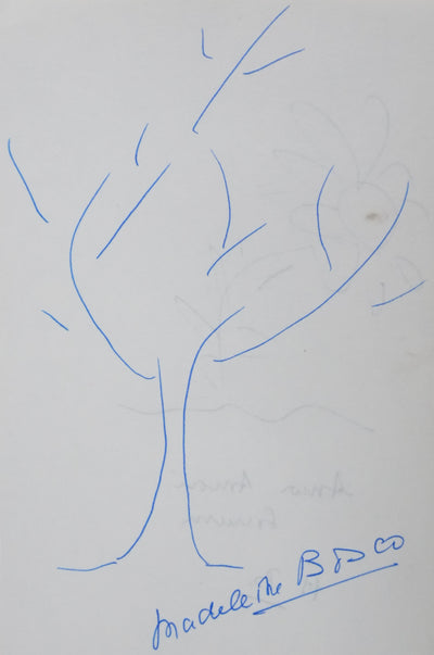 Henri BOSCO : La fleur d'amour, Autographe et dessin original signé