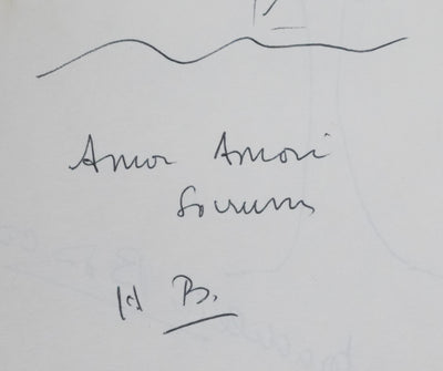 Henri BOSCO : La fleur d'amour, Autographe et dessin original signé