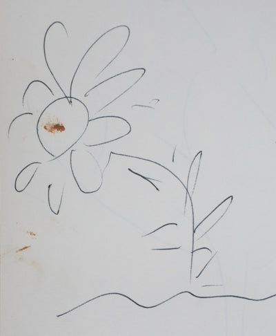 Henri BOSCO : La fleur d'amour, Autographe et dessin original signé