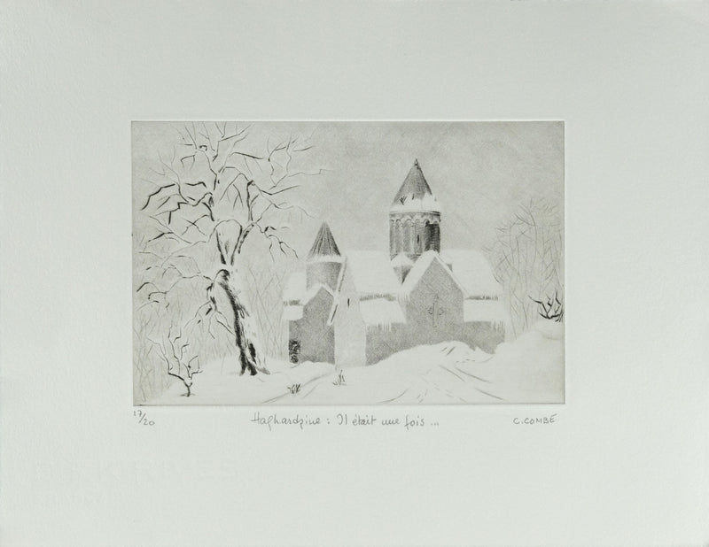 Camille COMBE : Arménie, Haghartsin, il était une fois, Gravure originale signée
