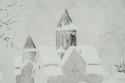 Camille COMBE : Arménie, Haghartsin, il était une fois, Gravure originale signée