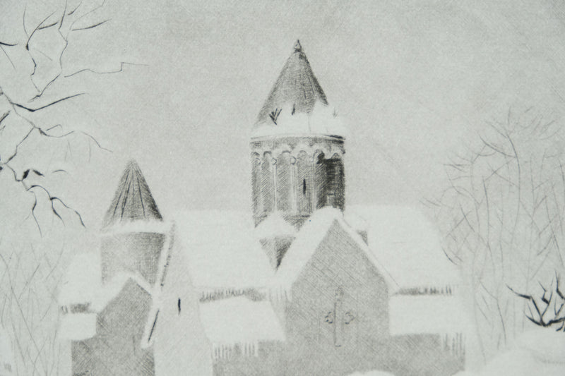 Camille COMBE : Arménie, Haghartsin, il était une fois, Gravure originale signée