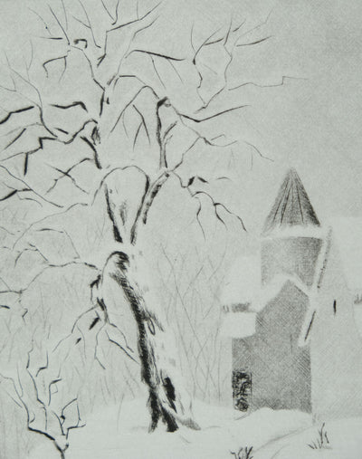 Camille COMBE : Arménie, Haghartsin, il était une fois, Gravure originale signée