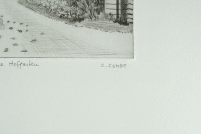 Camille COMBE : Dans le Hofgarten, Gravure originale signée