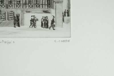 Camille COMBE : Le Bayreuth d'autrefois, Gravure originale signée