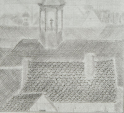 Camille COMBE : Heure matinale à Bamberg, Gravure originale signée