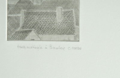 Camille COMBE : Heure matinale à Bamberg, Gravure originale signée