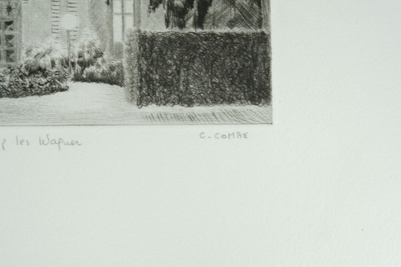 Camille COMBE : Soirée chez les Wagner, Gravure originale signée